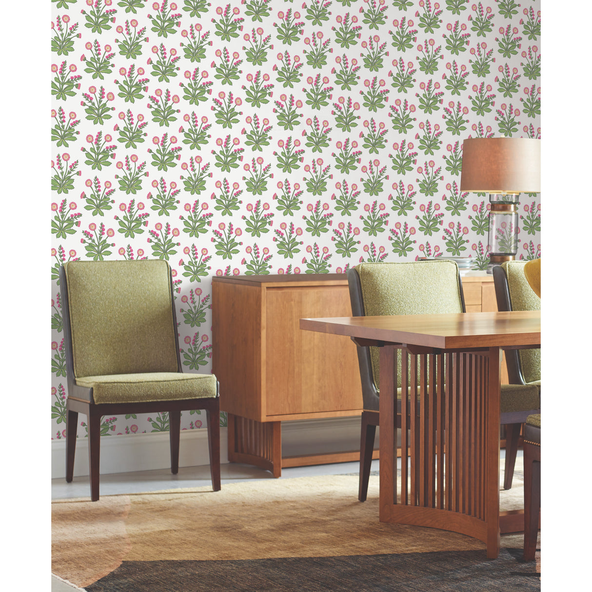 York AC9153 Meadow Flowers White & Rose Wallpaper