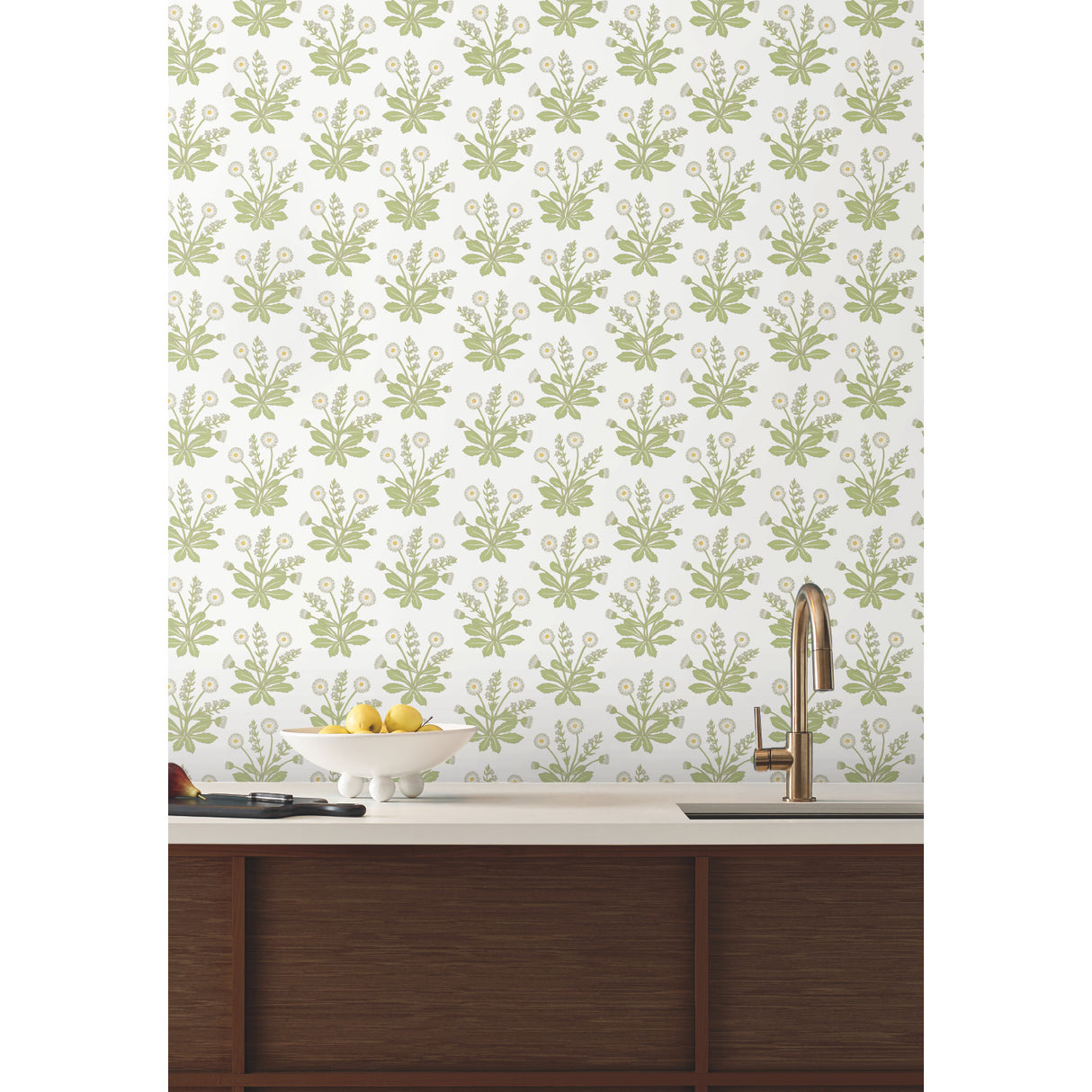 York AC9155 Meadow Flowers White Wallpaper