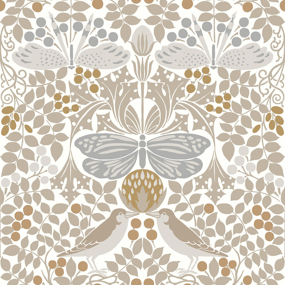 York AC9163 Butterfly Garden White Wallpaper