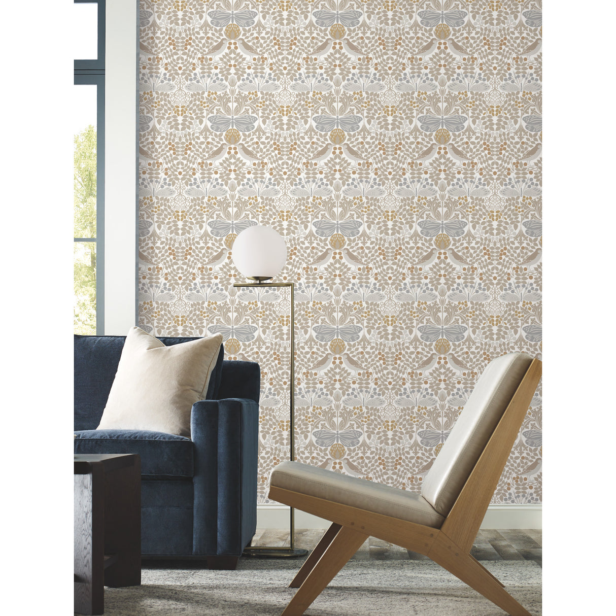 York AC9163 Butterfly Garden White Wallpaper