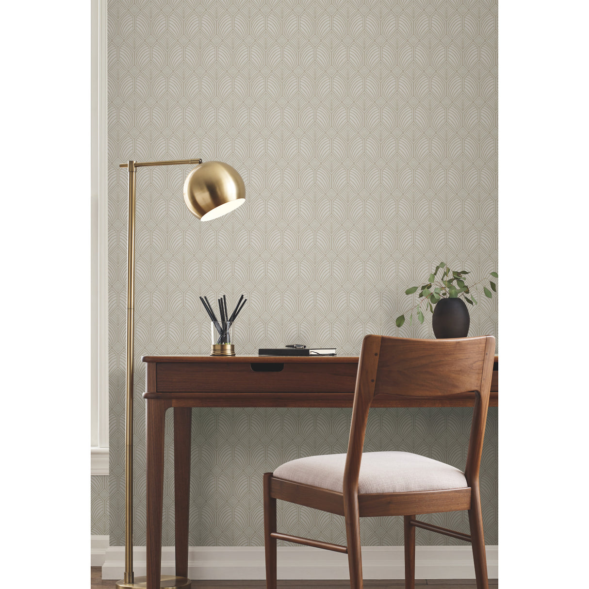 York AC9184 Craftsman Taupe Wallpaper