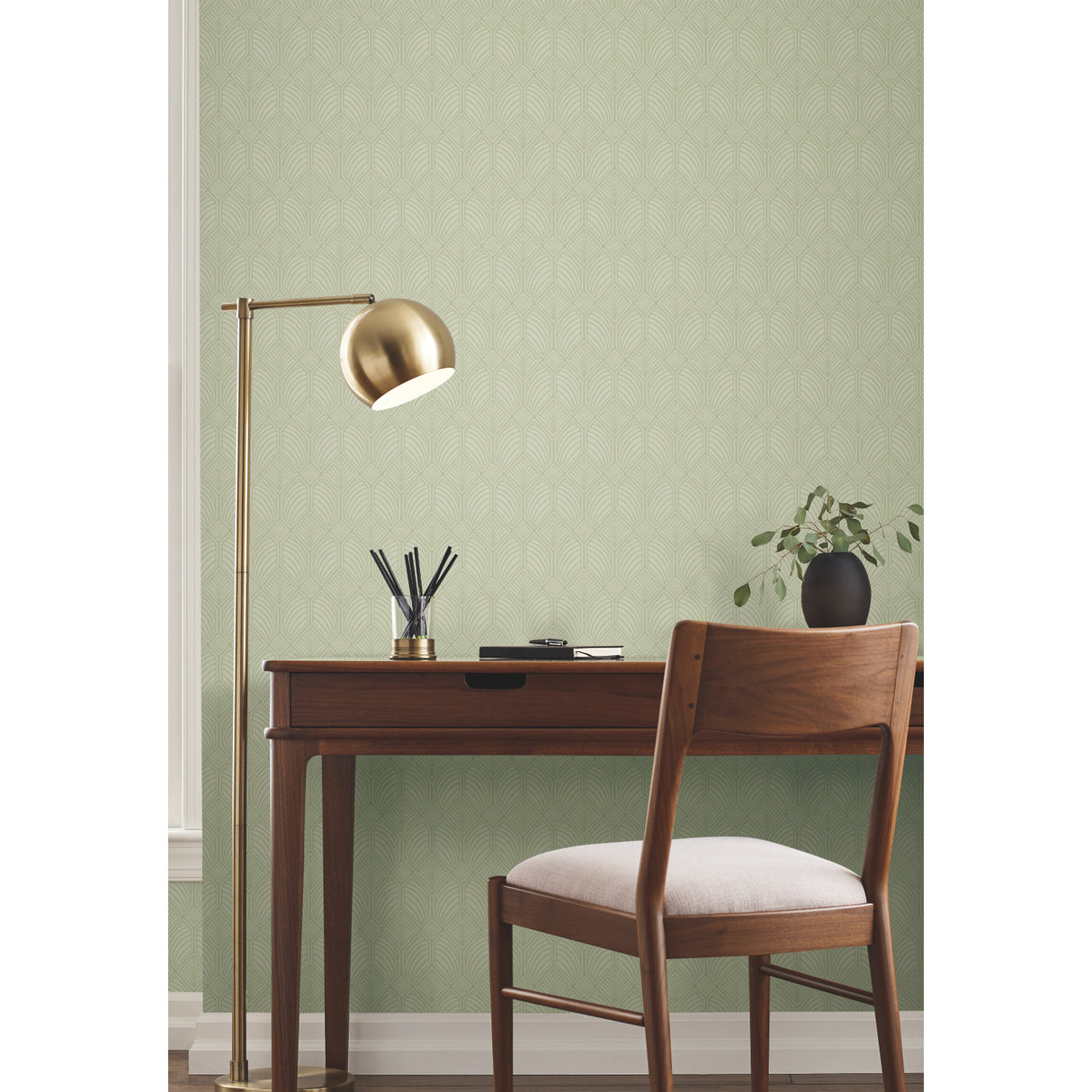 York AC9185 Craftsman Green Wallpaper