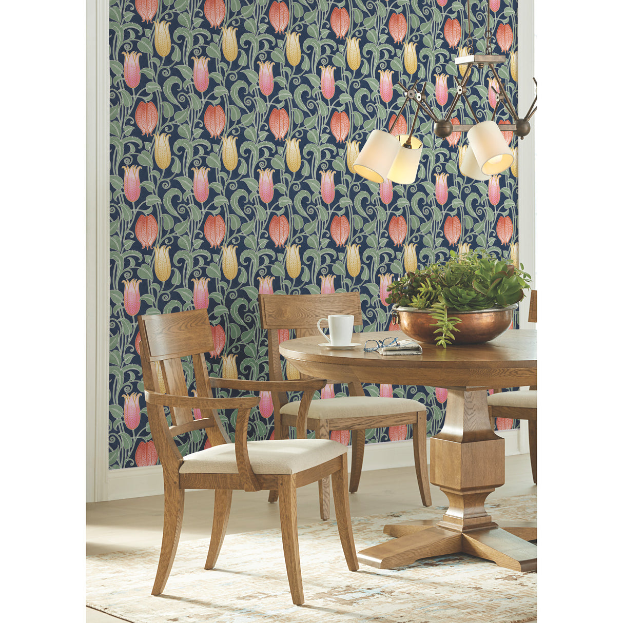 York AC9203 Canterbury Bells Navy Wallpaper