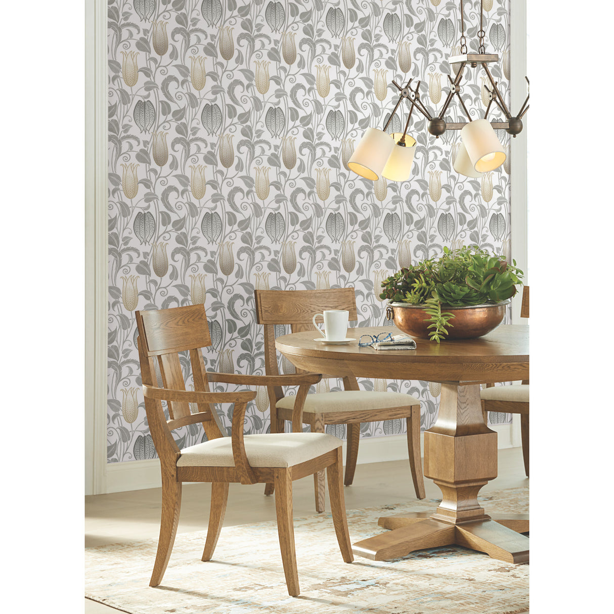 York AC9204 Canterbury Bells Neutral Wallpaper