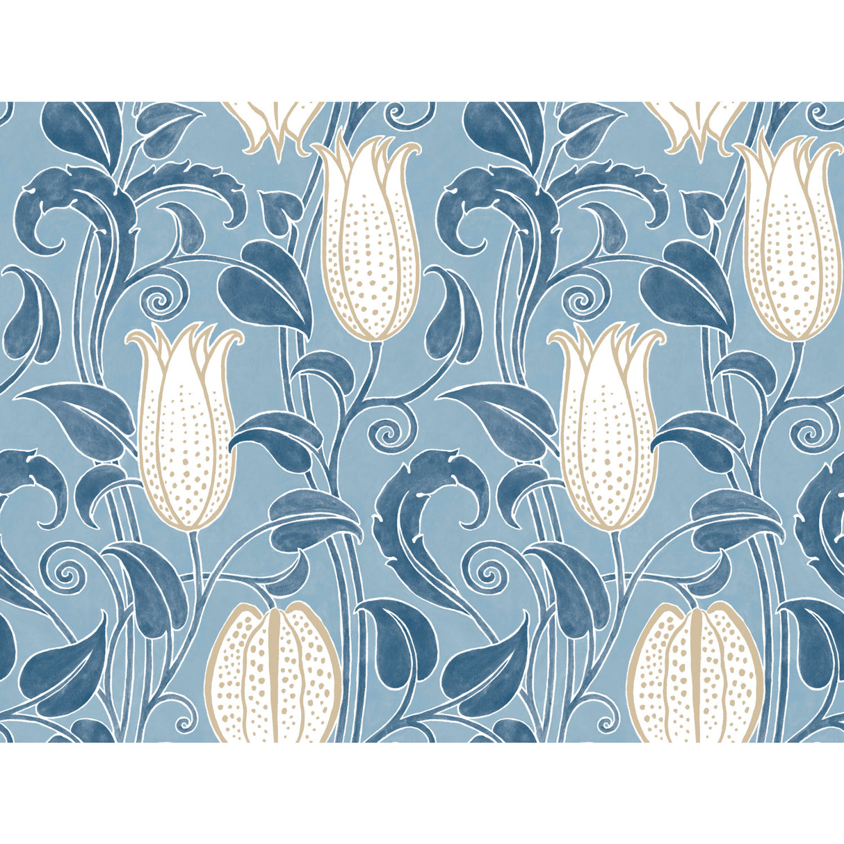 York AC9205 Canterbury Bells Blue Wallpaper