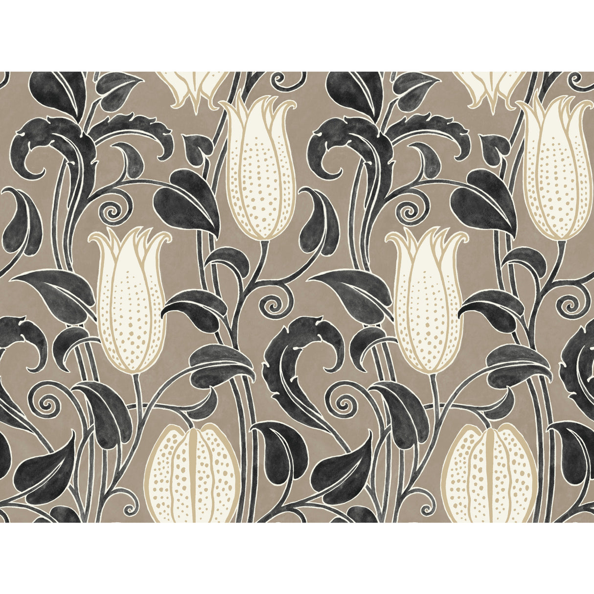 York AC9206 Canterbury Bells Taupe Wallpaper