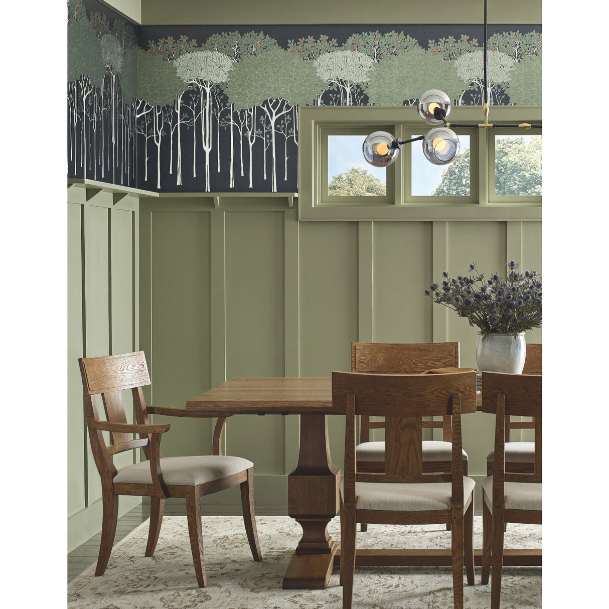 York AC9222D Oakwood Grove Black Wallpaper
