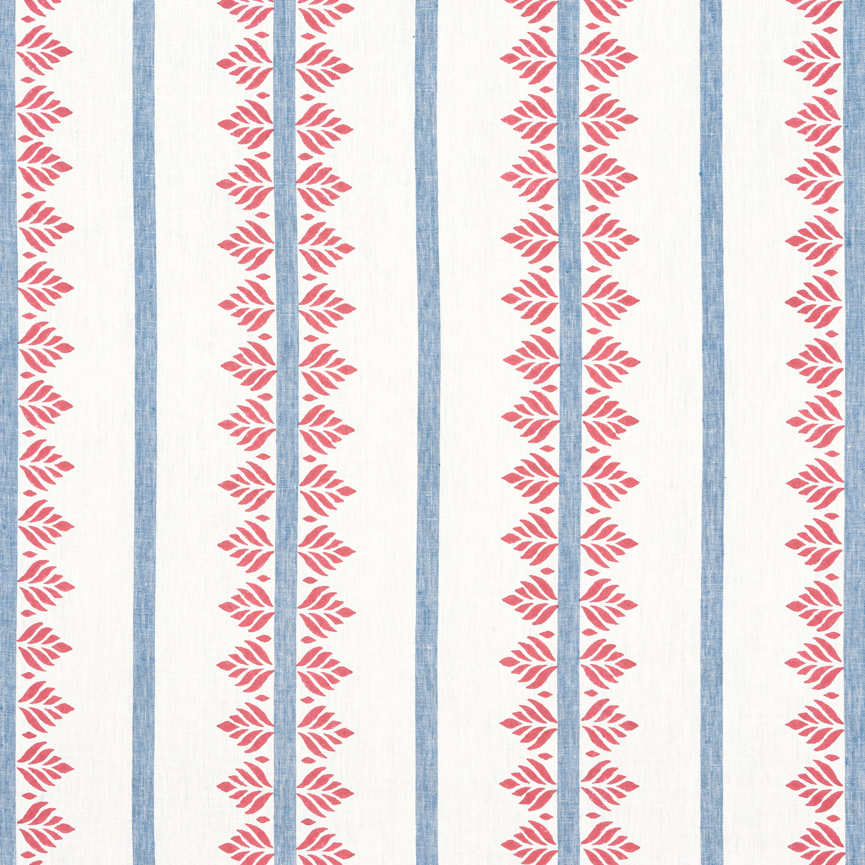 Anna French AF15105 FERN STRIPE Red and Blue Fabric