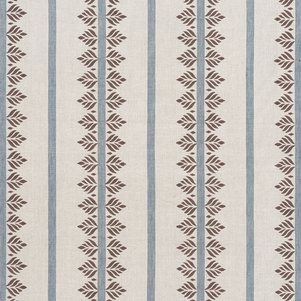 Anna French AF15106 FERN STRIPE Brown and Slate Fabric