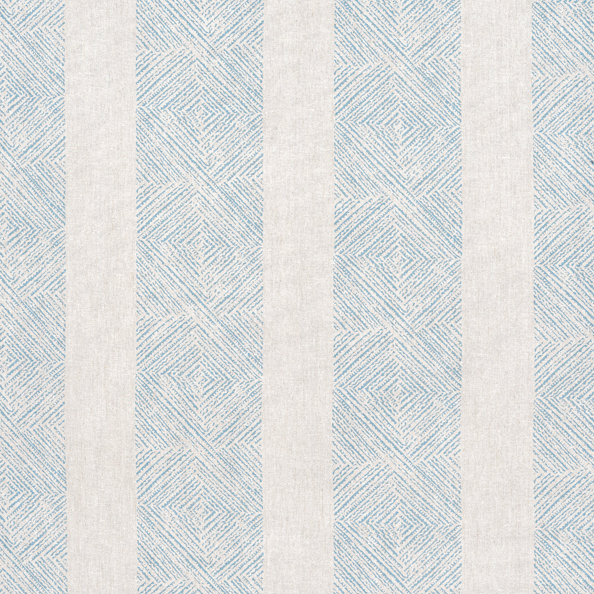 Anna French AF15129 CLIPPERTON STRIPE Blue on Natural Fabric