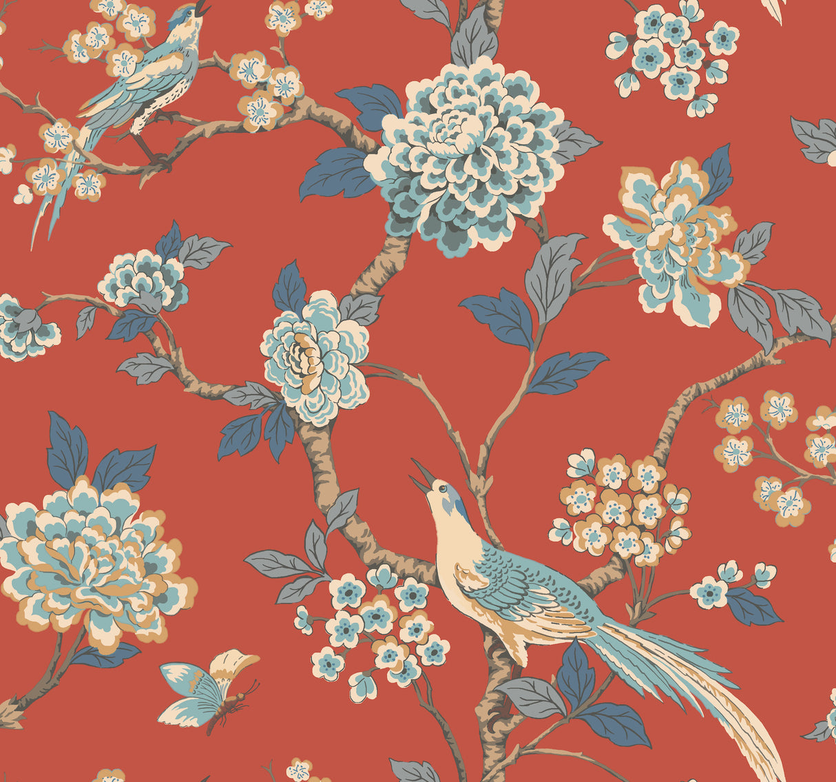 York AF1902 Fanciful Orange Wallpaper
