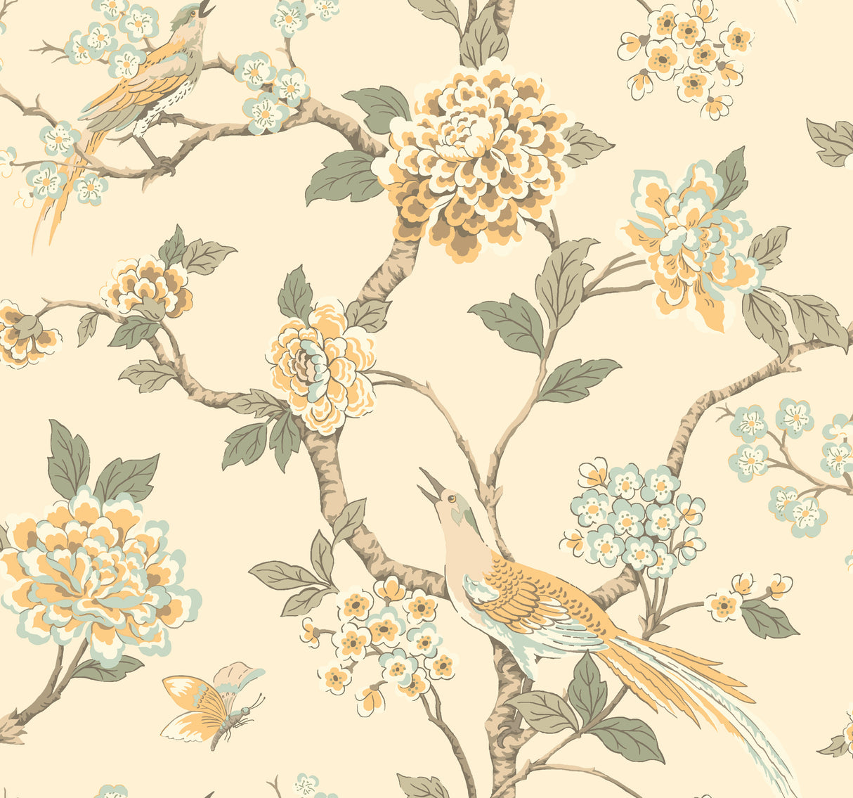 York AF1904 Fanciful Yellow Wallpaper