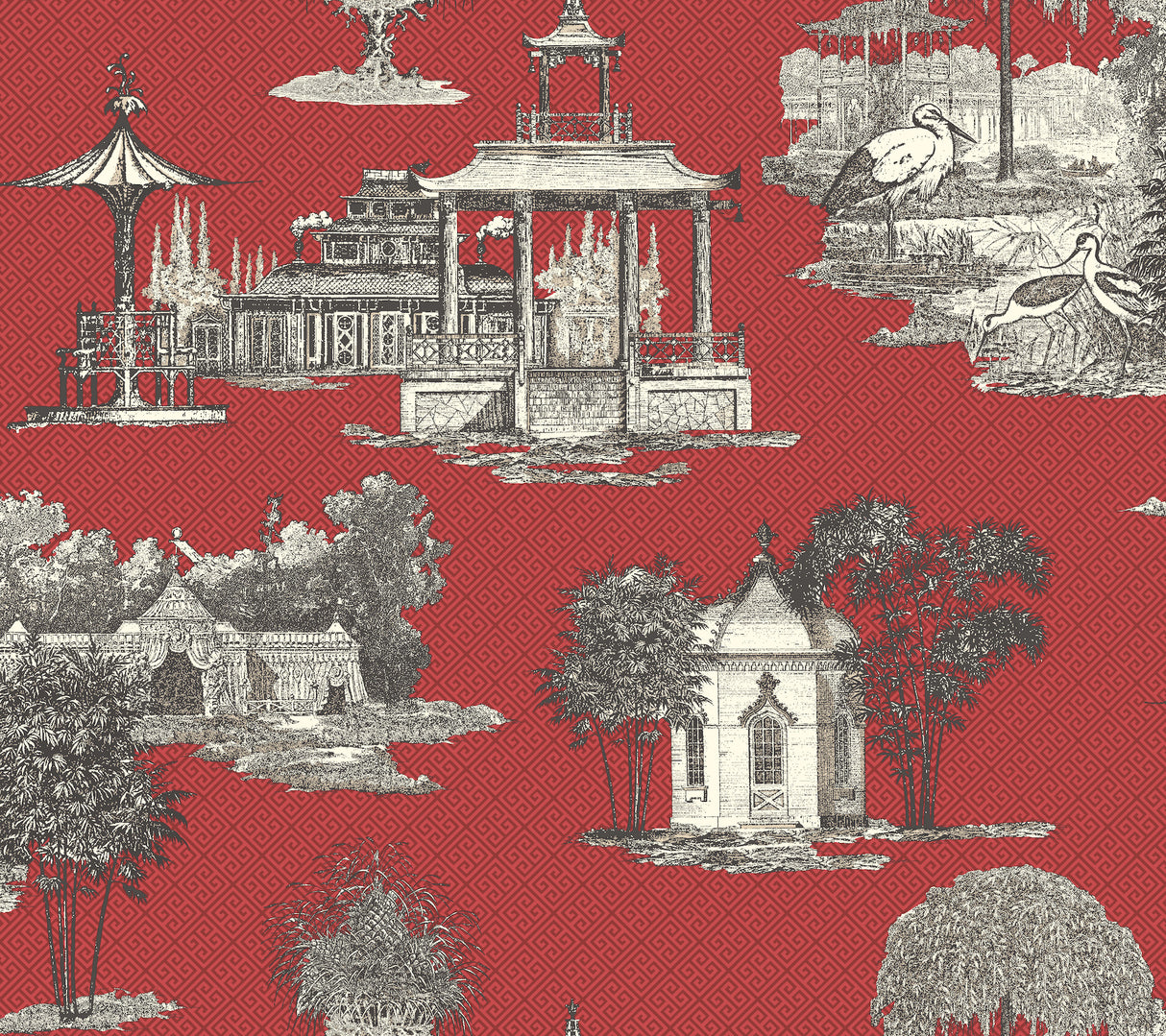 York AF1915 Mandarin Red Wallpaper