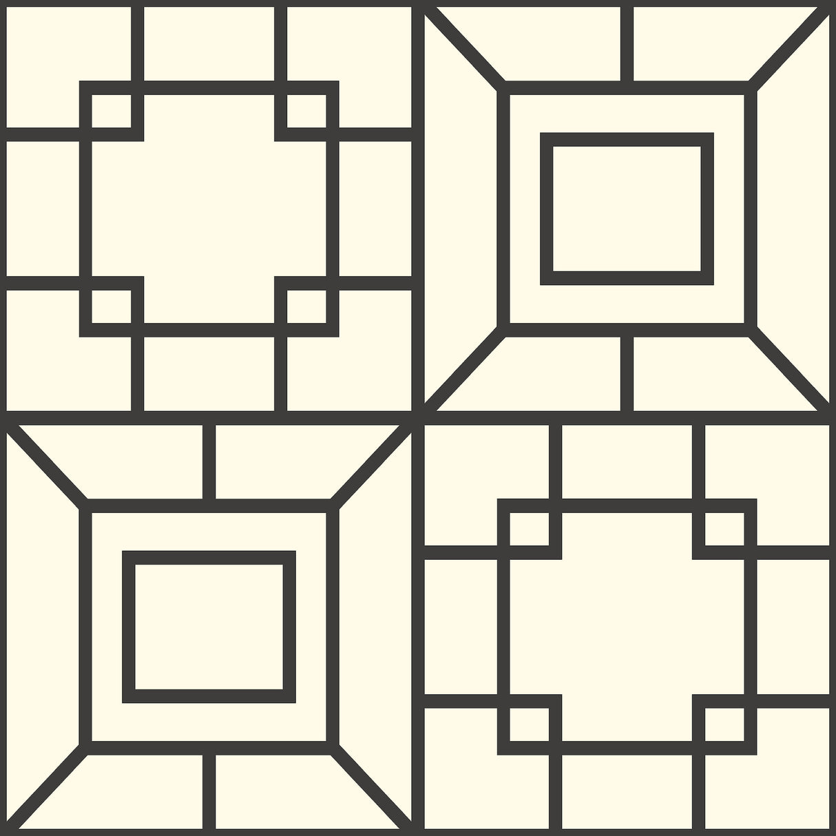 York AF1967 Theorem Black & White Wallpaper