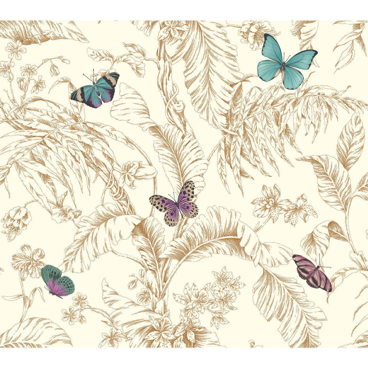 York AF2028 Papillon Gold Wallpaper
