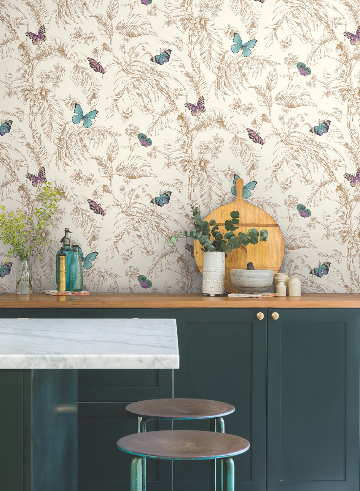 York AF2028 Papillon Gold Wallpaper