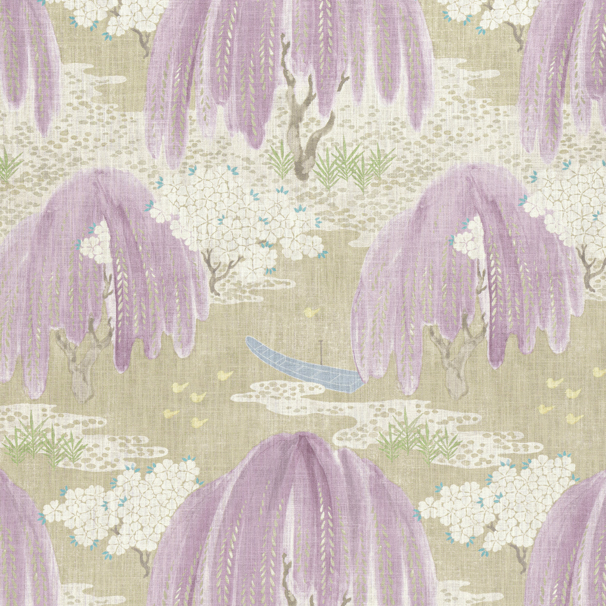 Anna French AF23107 WILLOW TREE Lavender Fabric