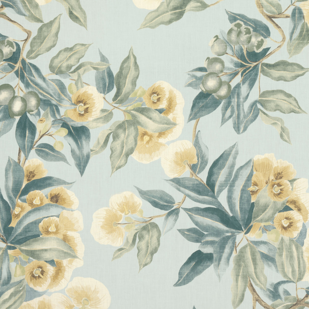 Anna French AF24552 CAMELLIA GARDEN Soft Gold Fabric