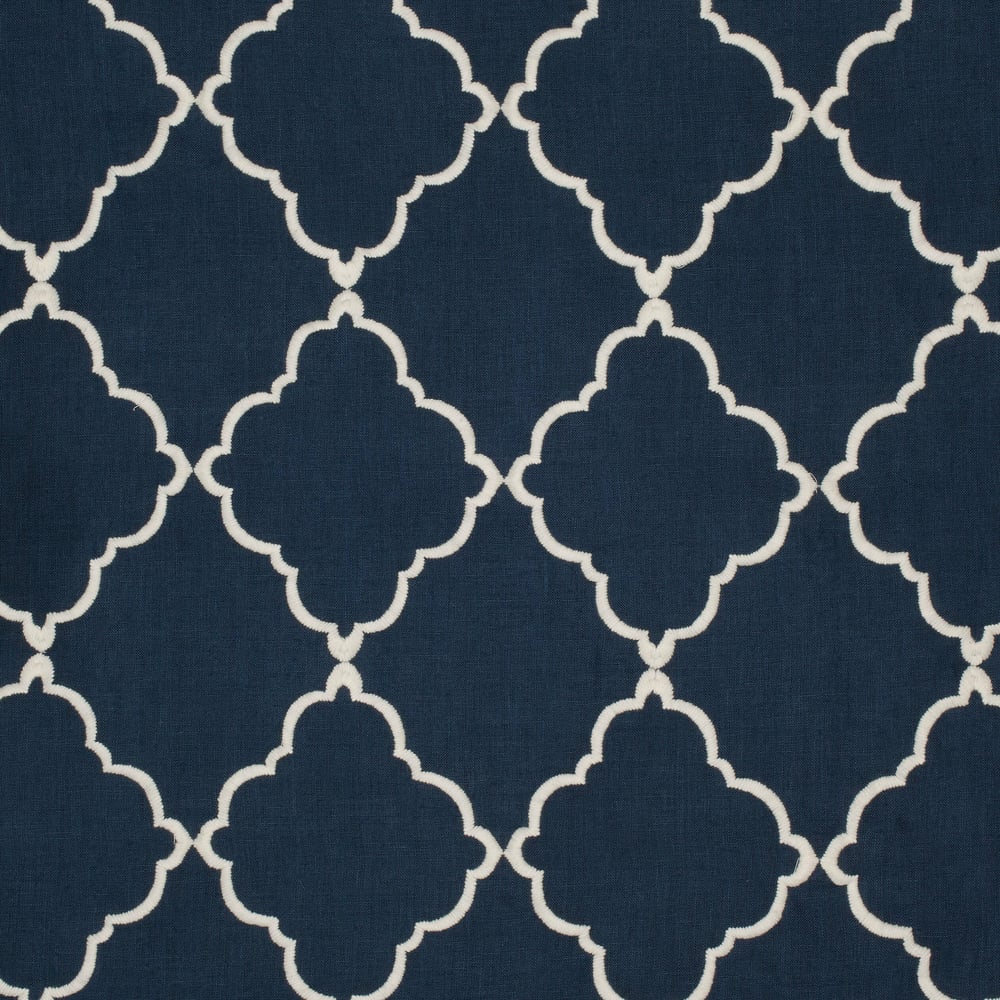Anna French AF26136 TUNISIA TRELLIS EMBROIDERY Navy Fabric