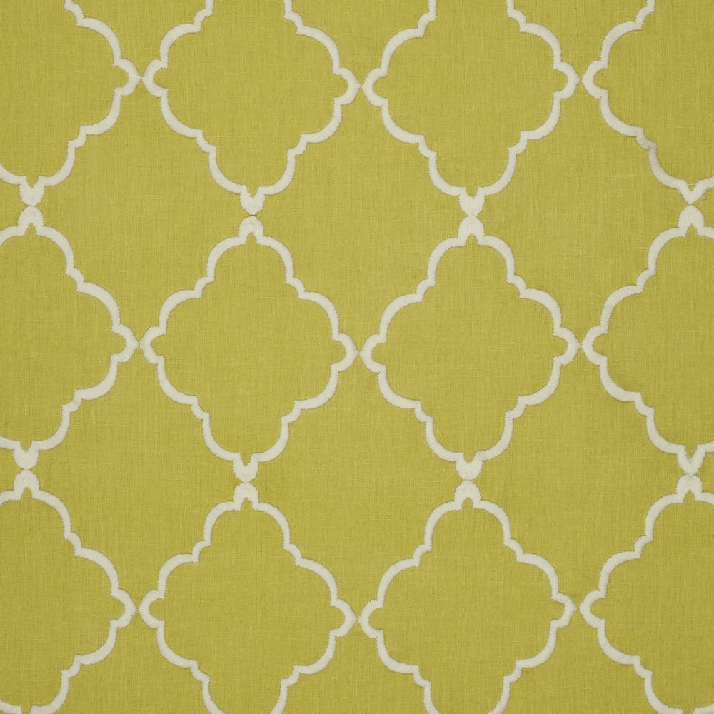 Anna French AF26139 TUNISIA TRELLIS EMBROIDERY Citron Fabric
