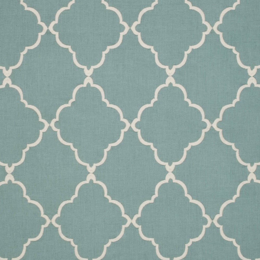 Anna French AF26140 TUNISIA TRELLIS EMBROIDERY Aqua Fabric
