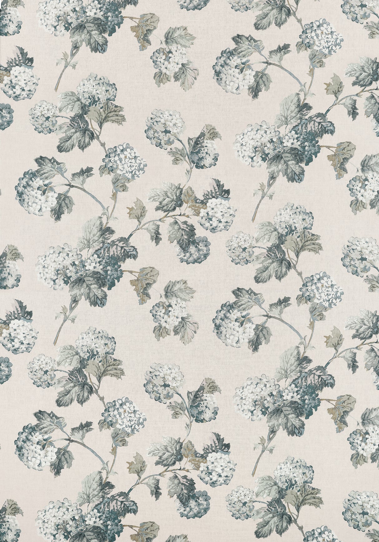 Anna French AF57847 SUSSEX HYDRANGEA Slate and Linen Fabric