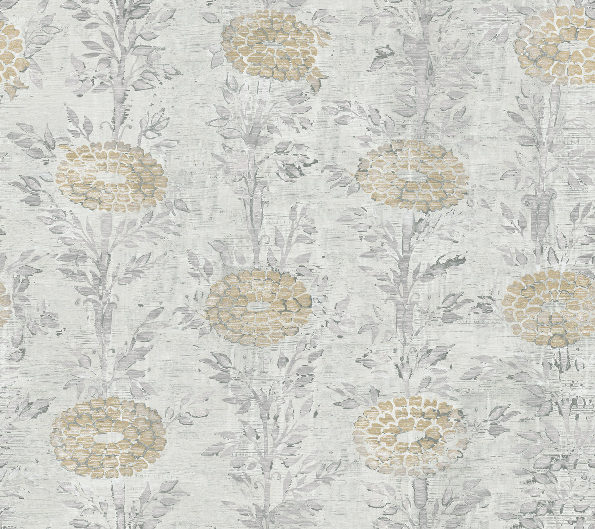 York AF6516 French Marigold Gold  & White Wallpaper