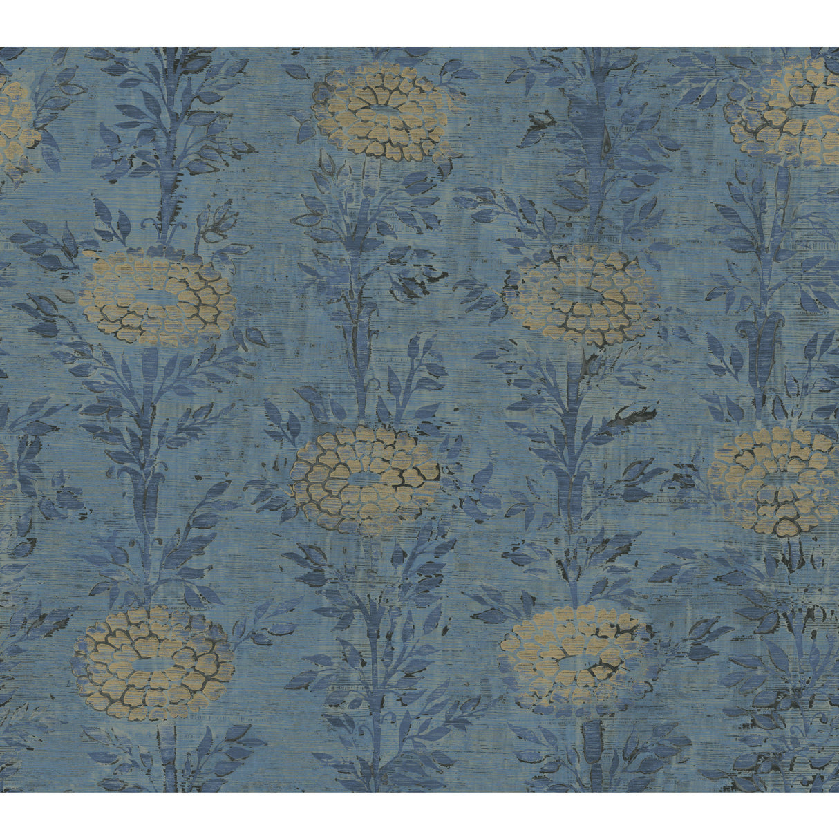 York AF6520 French Marigold Blue & Gold Wallpaper