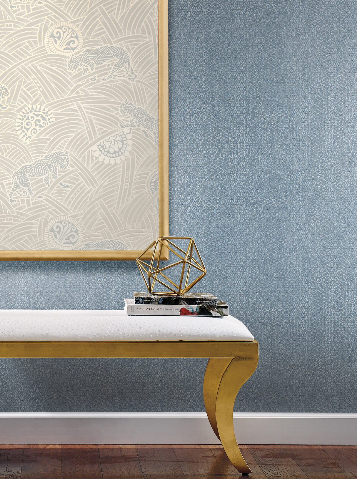 York AF6537 Bantam Tile Blue Wallpaper