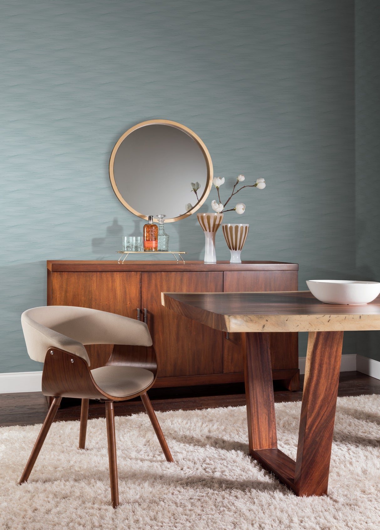 York AF6569 Kimono Blue Wallpaper