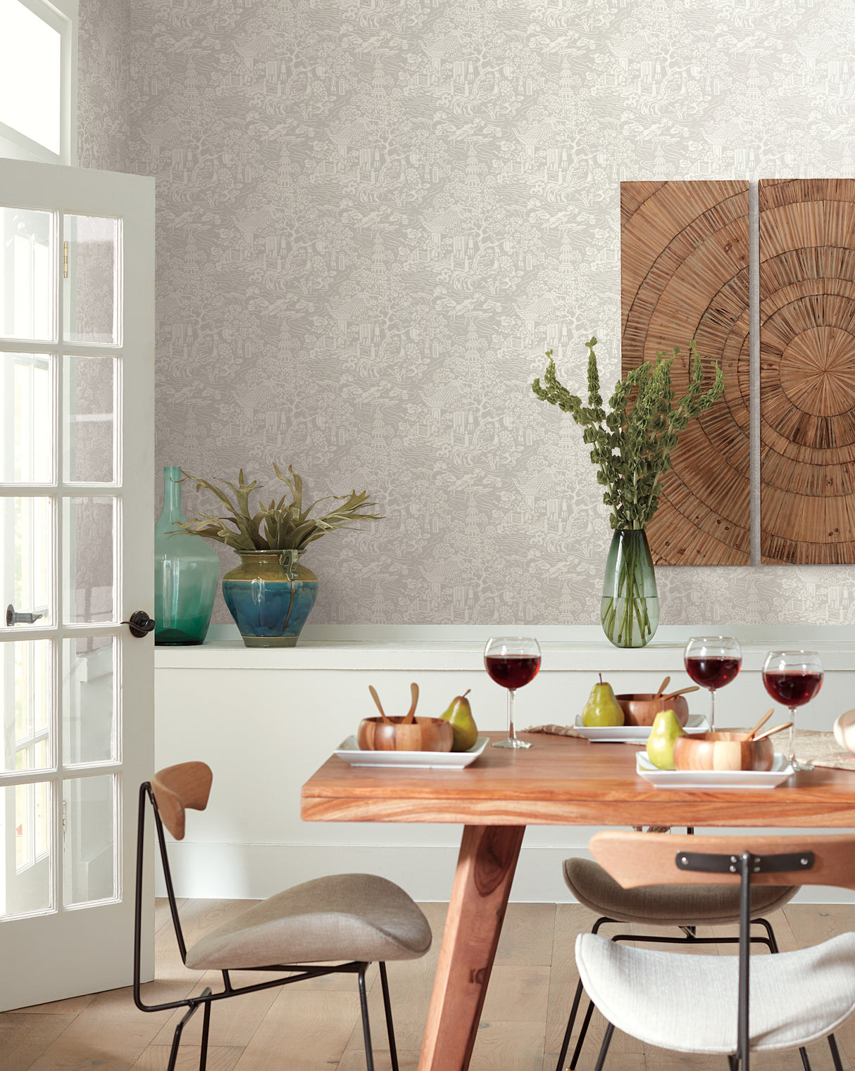 York AF6573 Chinoiserie Grey Wallpaper