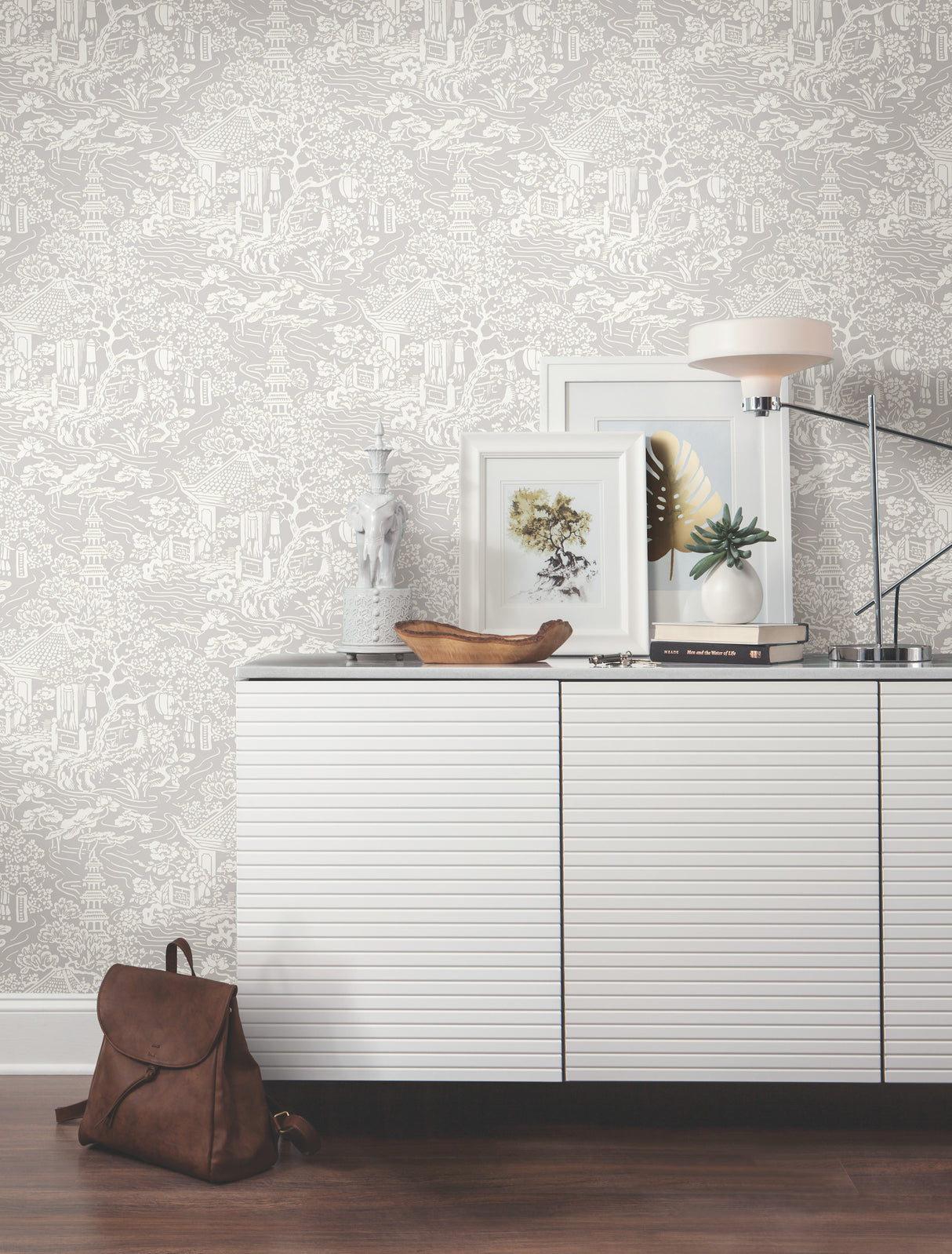 York AF6573 Chinoiserie Grey Wallpaper