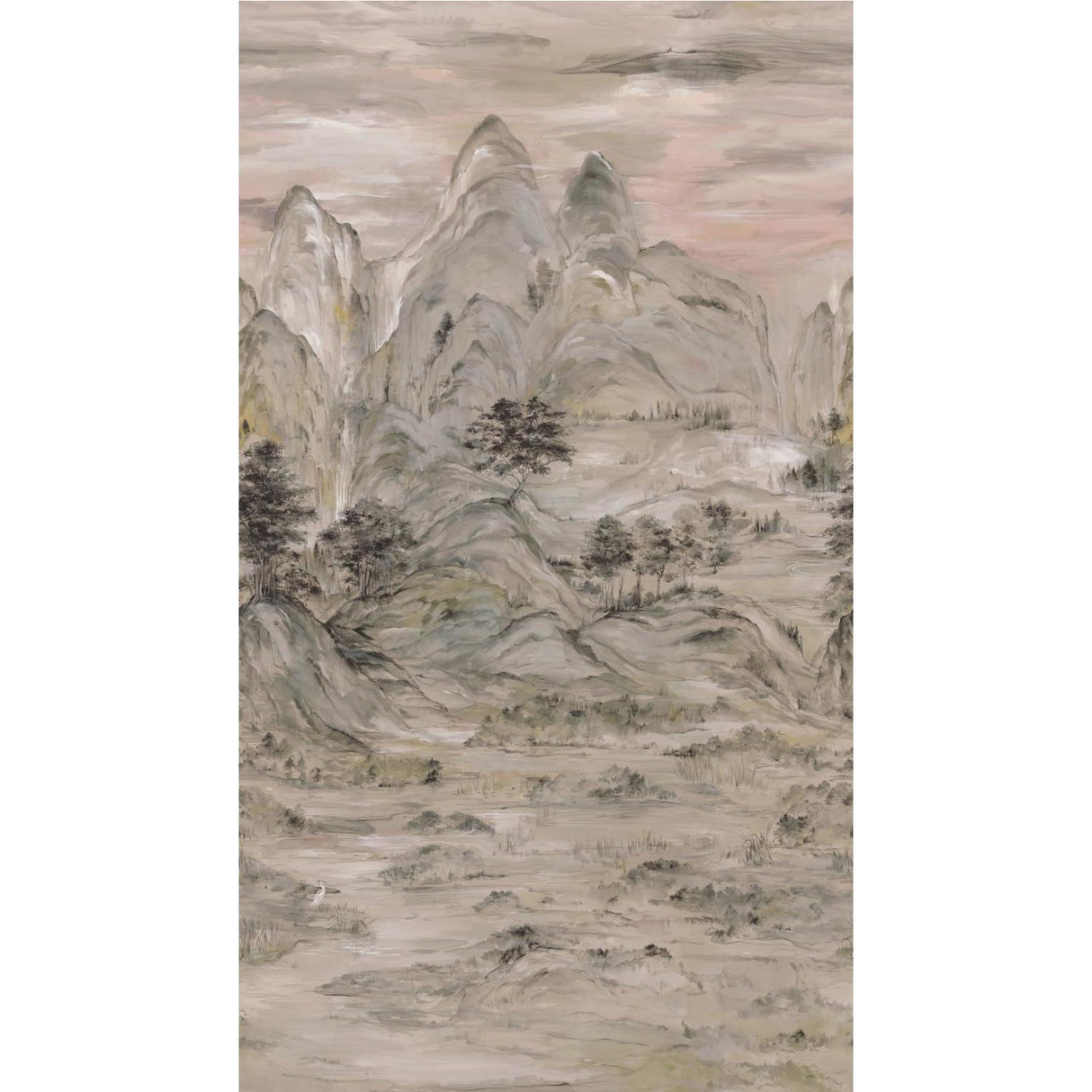 York AF6597M Misty Mountain Taupe Wall Mural