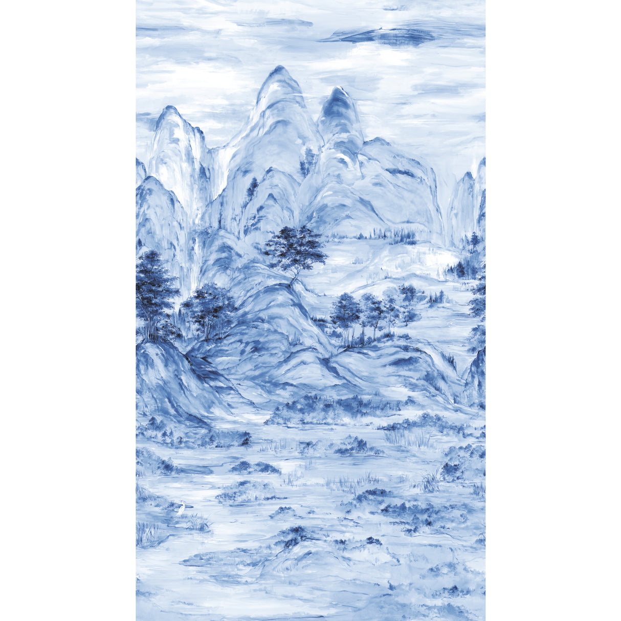 York AF6598M Misty Mountain Blue Wall Mural