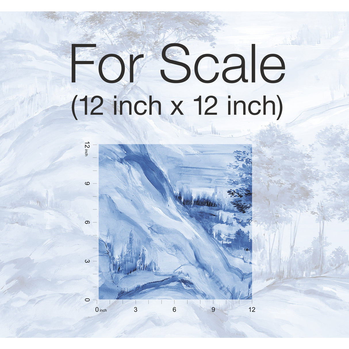 York AF6598M Misty Mountain Blue Wall Mural