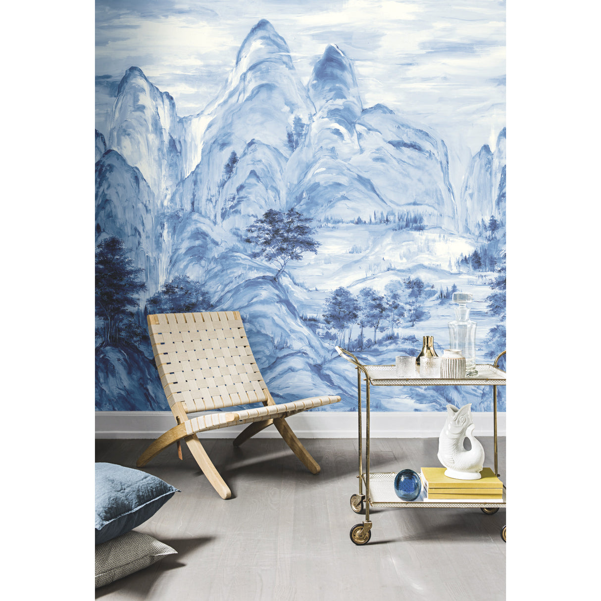 York AF6598M Misty Mountain Blue Wall Mural