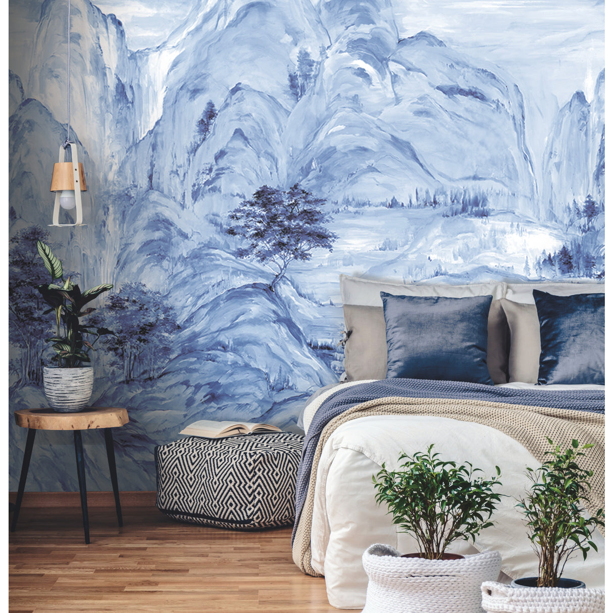 York AF6598M Misty Mountain Blue Wall Mural