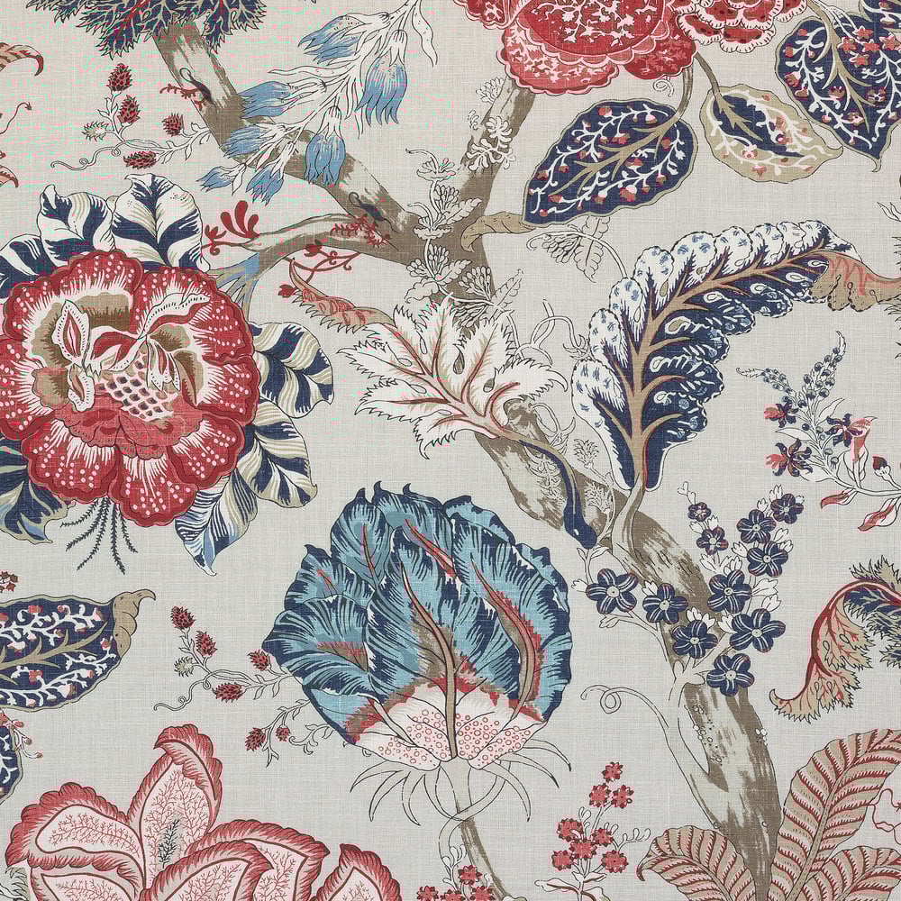Anna French AF78742 KALAMKARI Blue and Red Fabric