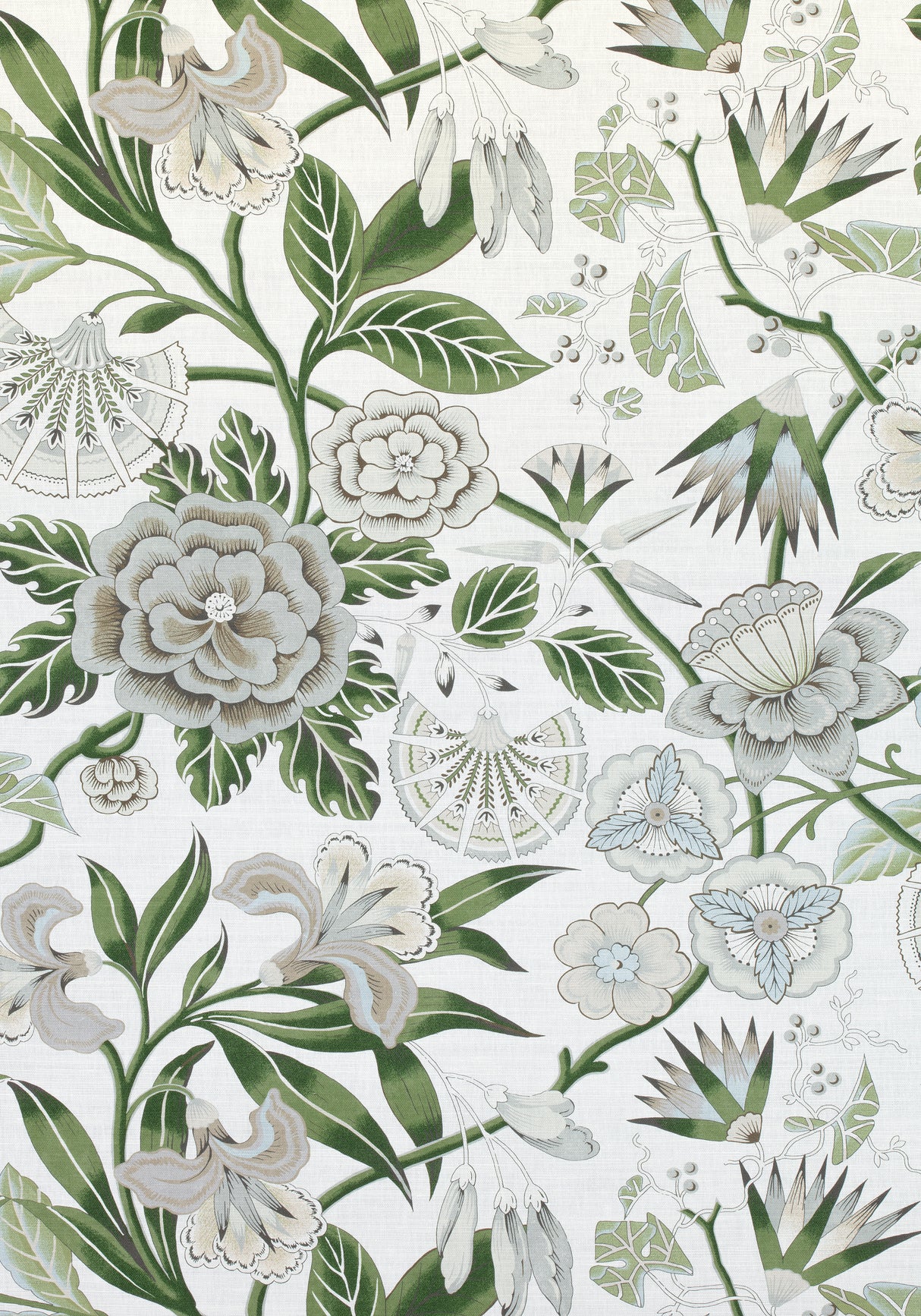 Anna French AF9622 CLEO Green and White Fabric