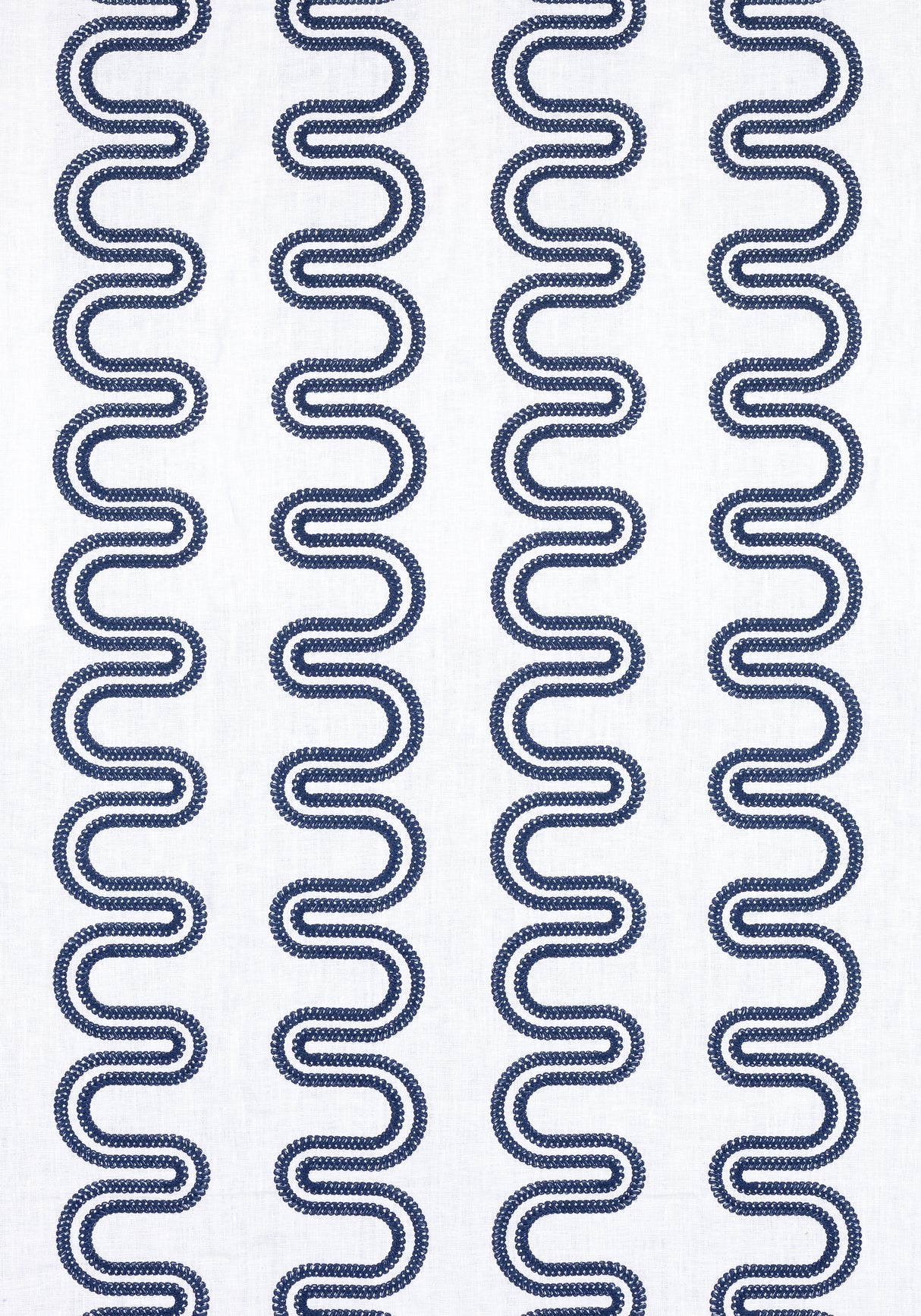 Anna French AF9636 HERRIOT WAY EMBROIDERY Navy on White Fabric