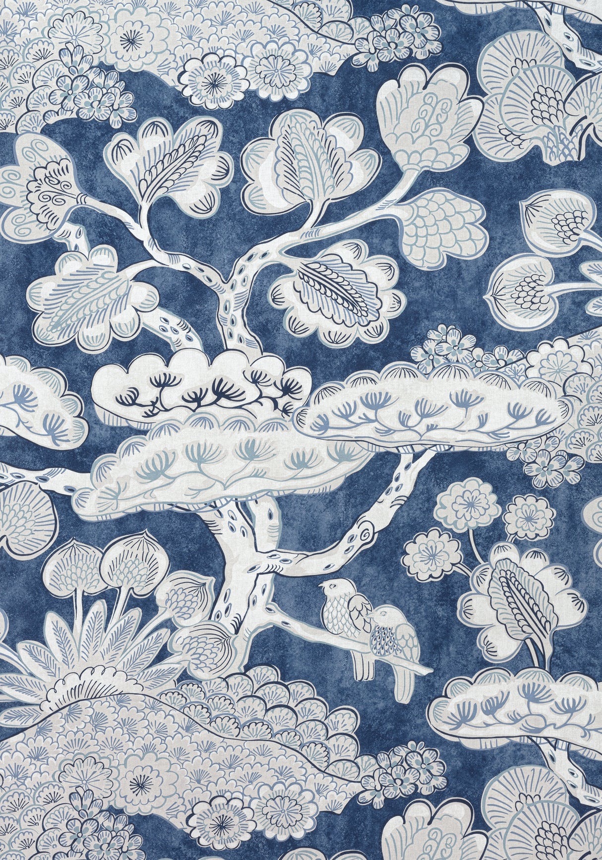 Anna French AF9862 TREE HOUSE Navy Fabric