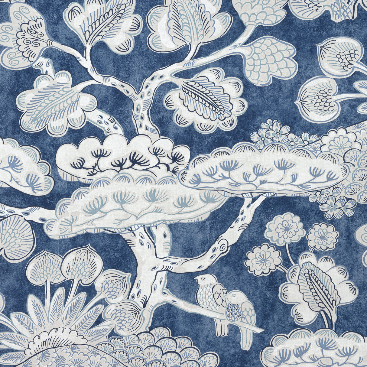 Anna French AF9862 TREE HOUSE Navy Fabric