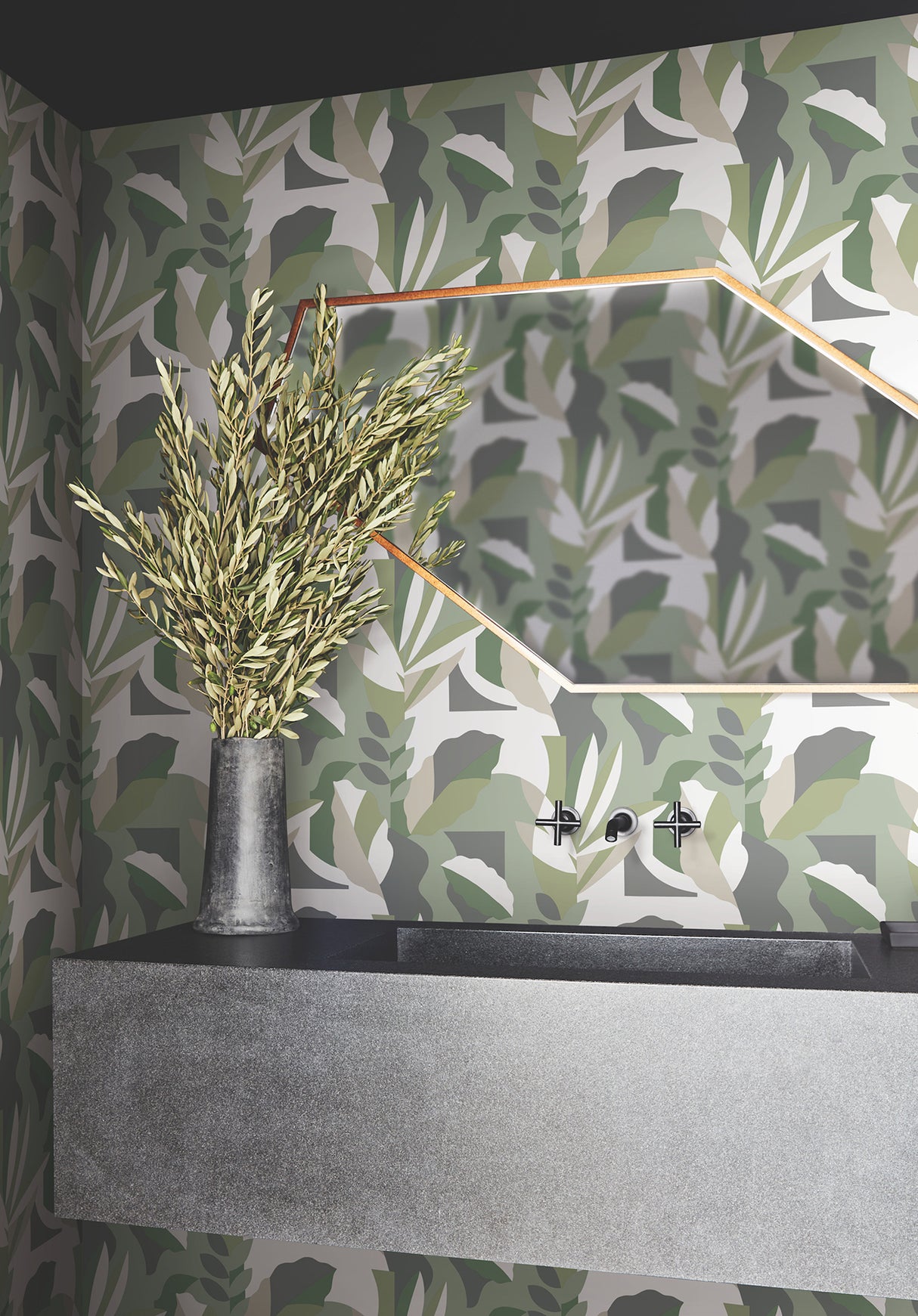 York AG2005 Papier Colle Green Wallpaper