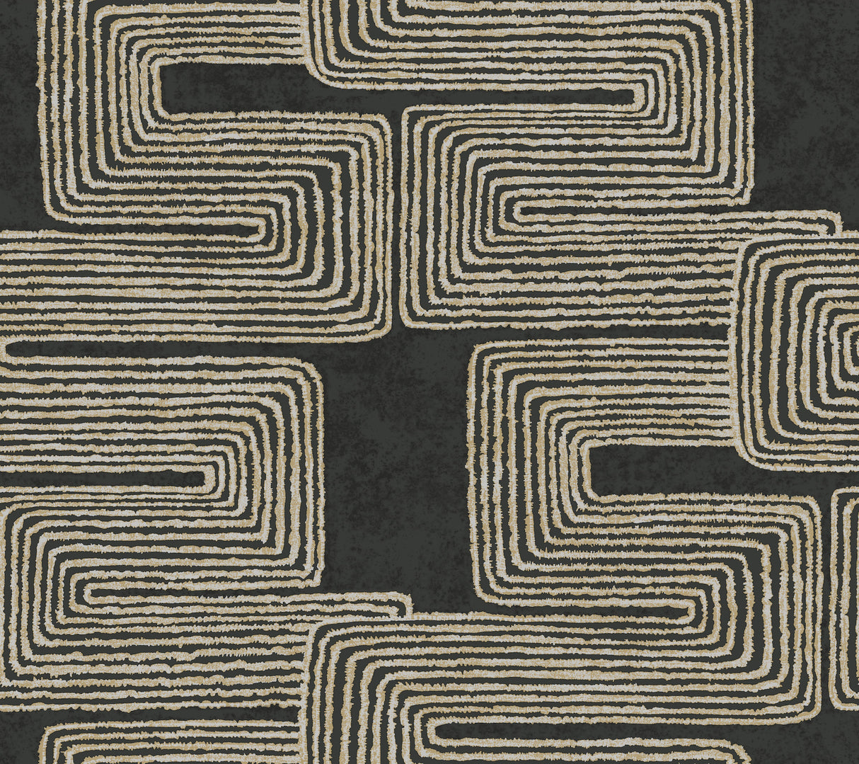 York AG2032 Zulu Thread Black & Gold Wallpaper