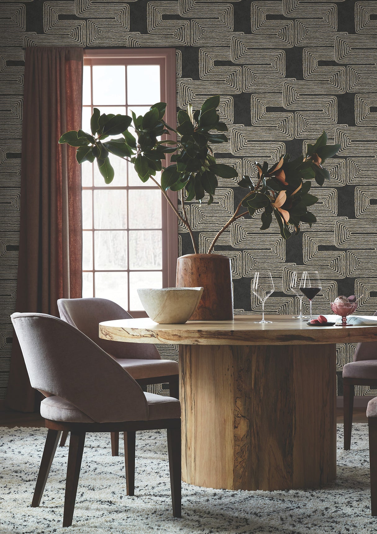 York AG2032 Zulu Thread Black & Gold Wallpaper