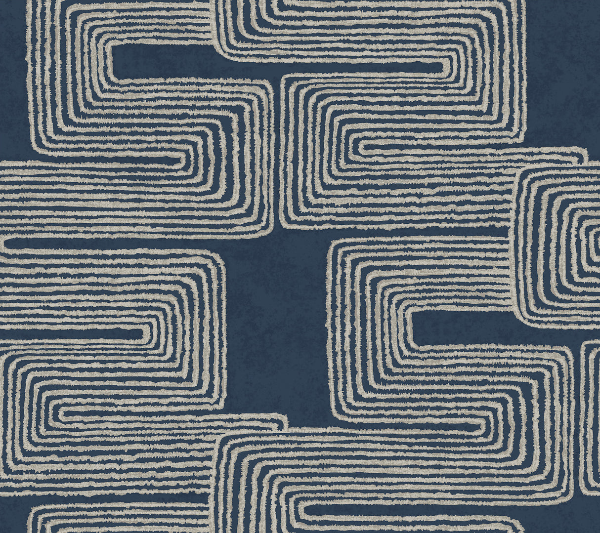 York AG2033 Zulu Thread Midnight & Silver Wallpaper