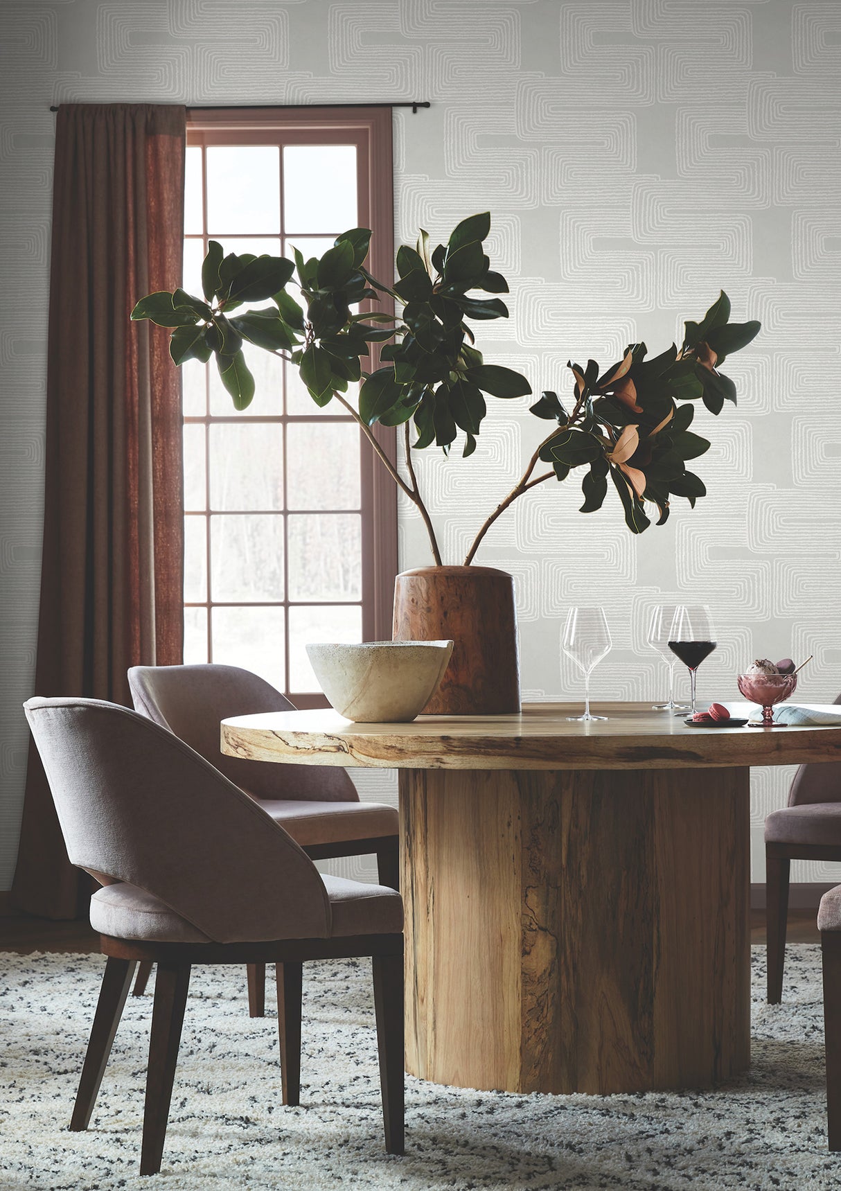 York AG2035 Zulu Thread Dove & Pearl Wallpaper