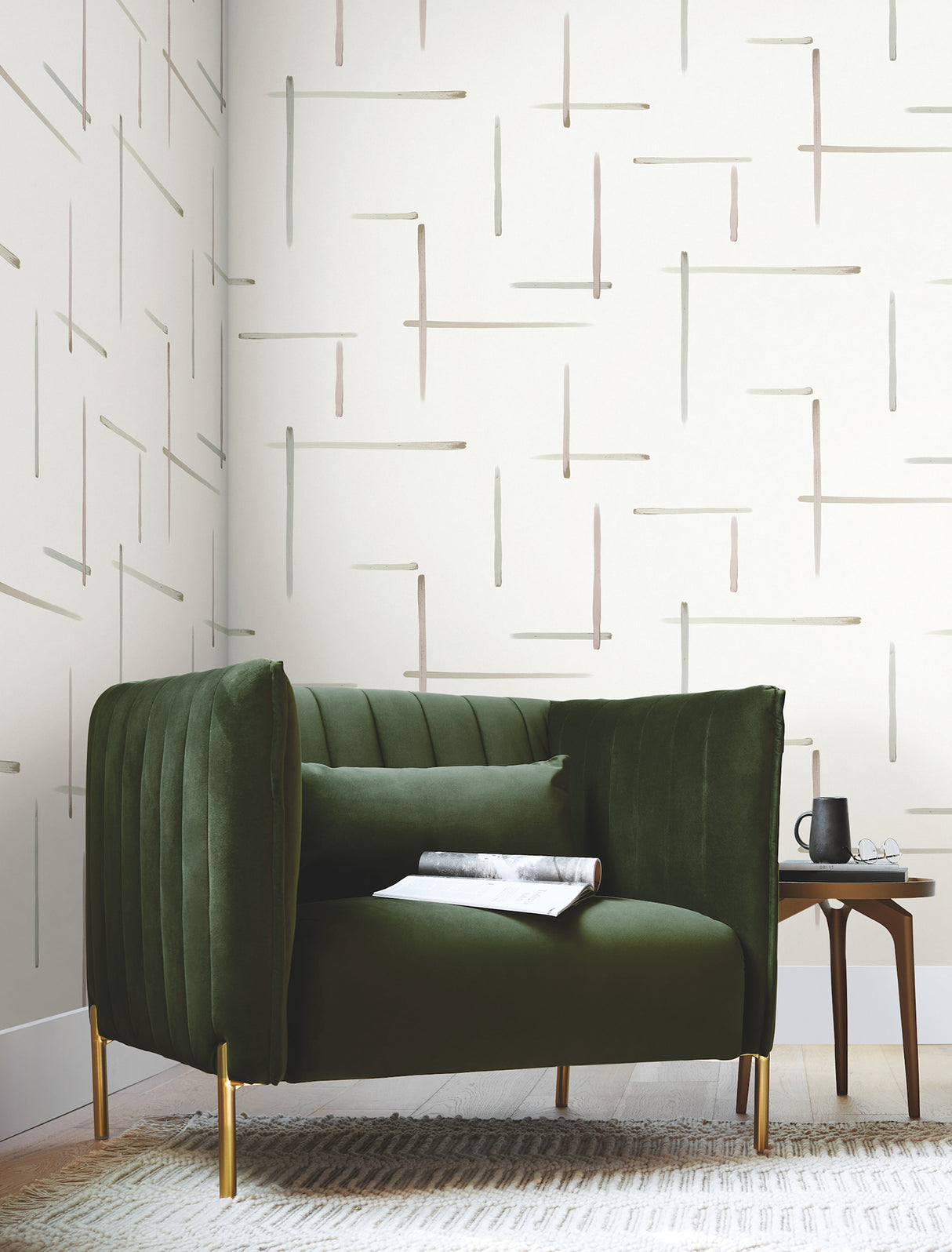 York AG2040 Gilded Sumi-E Orchid & Glint Wallpaper