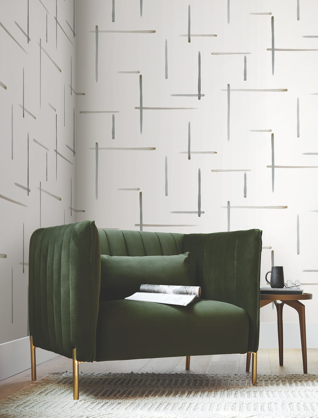 York AG2041 Gilded Sumi-E Black & Gold Wallpaper