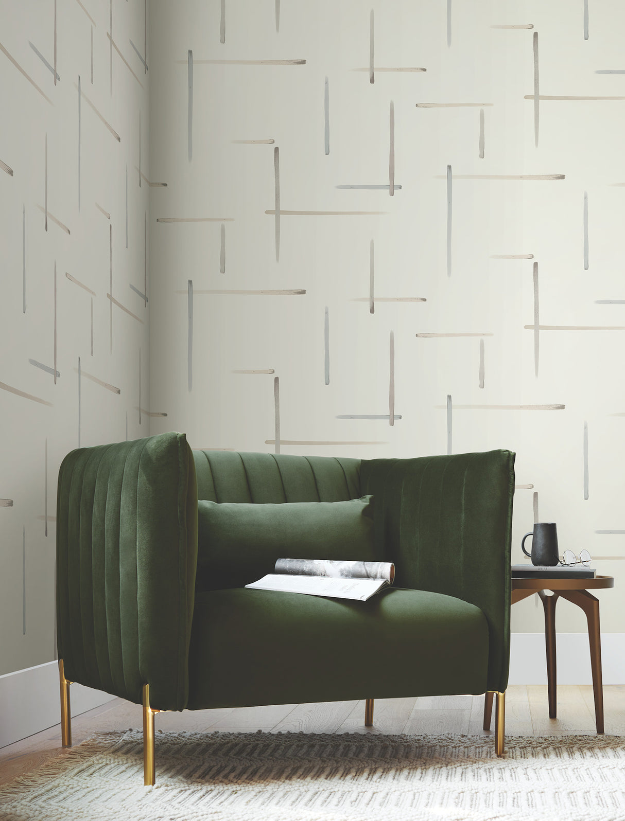 York AG2043 Gilded Sumi-E Neutral & Glint Wallpaper